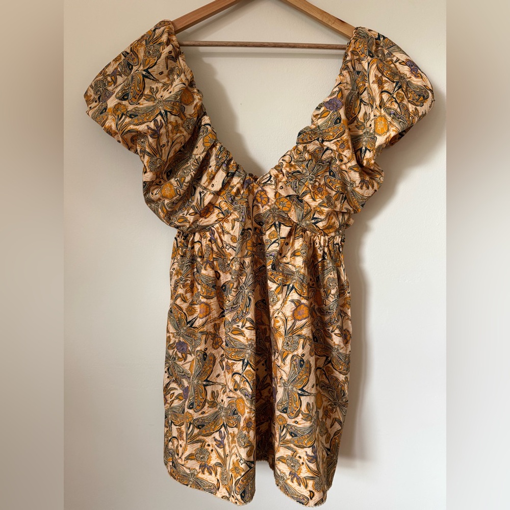 Agua Bendita Designer Multicolor Floral Dress